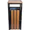 Lorell Rectangular Outdoor Can, Teak, Polystyrene, 15.8 in 42692 - alternate 5